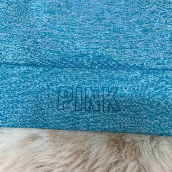 Pink by Victoria's Secret Sports Bra Womens Small Blue Racerback - Picture 2 of 4